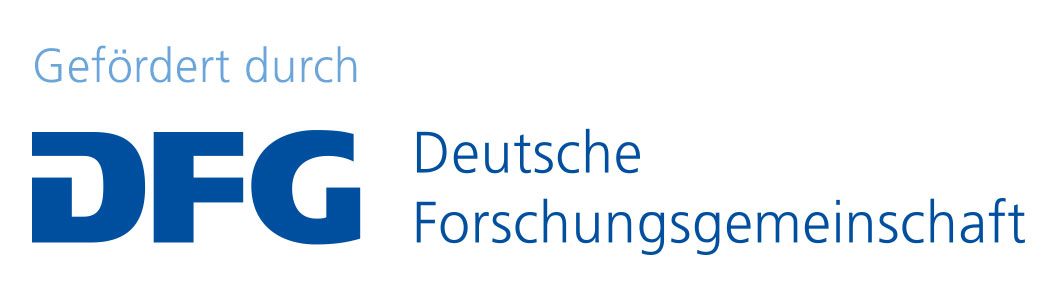 DFG-Logo mit Förderungsbemerkung